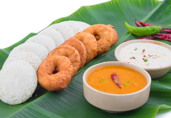 South Indian Homemade food Idli vada